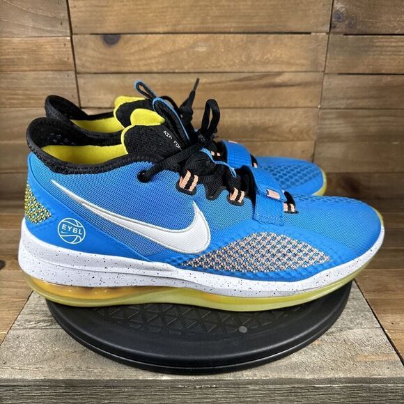 Nike Air Force Max Low EYBL Mens Size US 11.5 Blue Yellow Athletic Sneakers - Picture 1 of 10